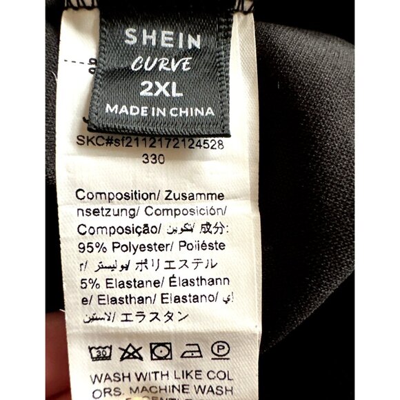 Timeless Shein Curve Formal Black Dress Plus 2X Petal Ruffle Romantic Cocktail - Picture 9 of 10